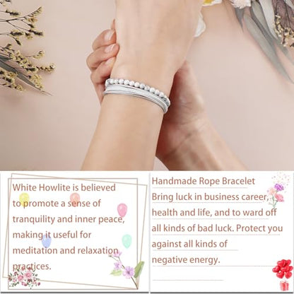 LPBeads Handmade Size Adjustable Natural Stone Bracelet
