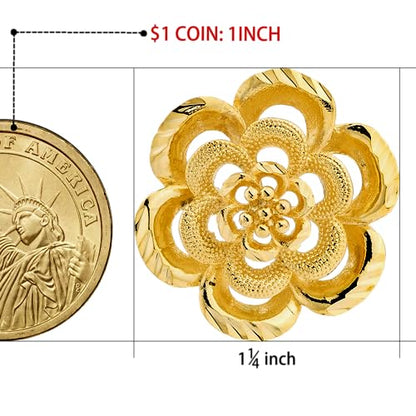 18K Gold Tone lapel Pins Brooch for Men Suit, Metal Flower Brooch Pins for Women, Mens Suit Accessories on Wedding Birthday Anniversary Father's Day. - color: flower