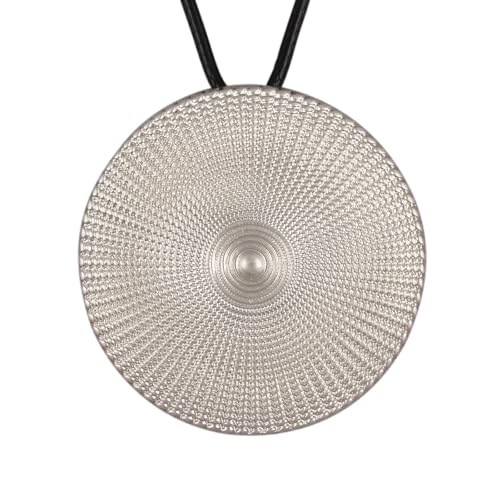 Jeilwiy Chunky Necklaces for Women Leather Cord Necklace with Pendant Boho Long Sweater Necklace Vintage Jewelry - style: Chunky Circle Necklace-Silver