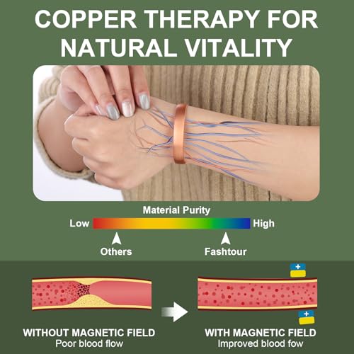 Pure Copper Bracelet and Ring Set – Copper Bracelet for Men & Women – 100% Solid, Raw & Uncoated Handmade Hammered Tibetan Cuff Bangle - color: copper076