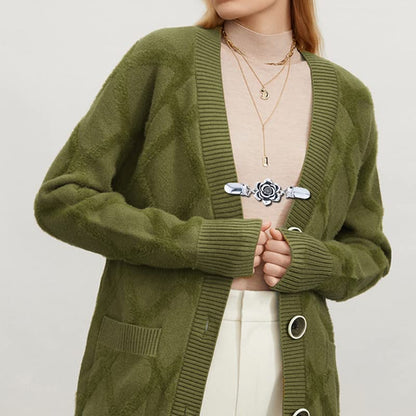 Vintage Sweater Clips Shawl Dresses Shirt Clips Retro Cardigan Collar Chain Clips Brooch Pins for Women - style: Style 13