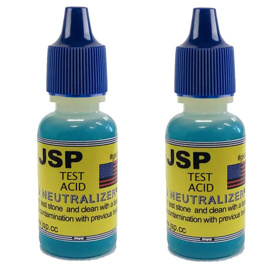 2 Piece Gold Silver Test Solution Neutralizer 1/2 oz Bottle Testing Solution Stone Cleaner