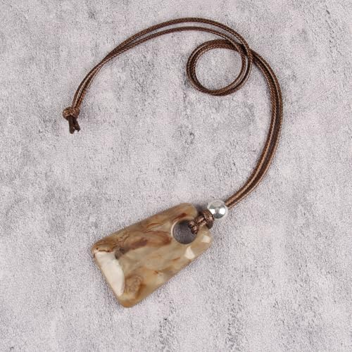 Bohemian Necklaces for Women Long Leather Necklace with Large Pendant Chunky Boho Hippie Jewelry Pendant Chocker Necklace - style: Boho Chunky Necklace