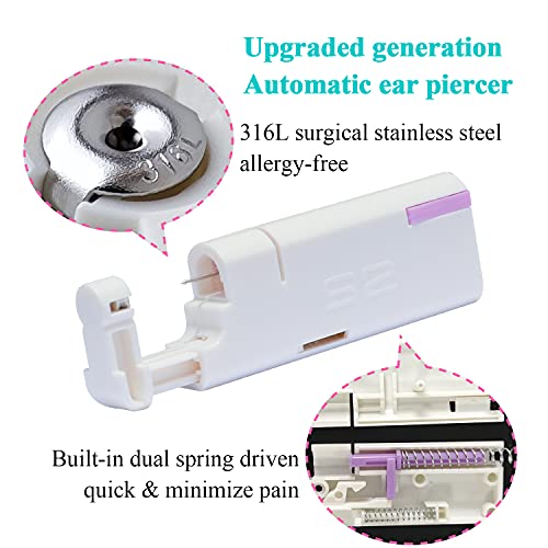 Firstomato 2PCS Disposable Ear Piercing Kit Ear Piercing Gun Self Use Ear Piercings Kit Cartilage Piercing Gun with Hypoallergenic Earrings(3mm Ball,Silver) - color: Ball,Silver, size: 3.0mm