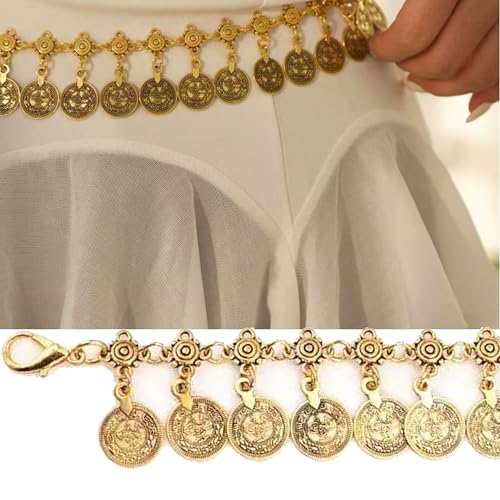 Women Coins Chain Belts Hip Dance Belly Waist Chains Pirate Gold Chain Medieval/Boho/Beach Accessories