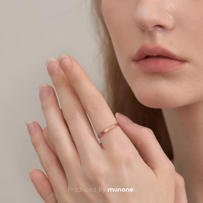 Sunshine Engraved Rings for Women Men,18k Gold Plated Stacking Ring | 18k Gold Plated Titanium Stacking Rings,'You Are My Sunshine' Statement Bands - color: Silver-2mm