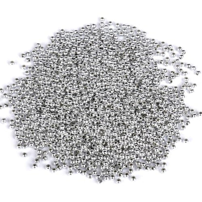 8000PCS Silver Beads for Jewelry Making 4mm Small Seed Beads Bulk | Round Spacer Beads with Holes for Bracelet Necklace Earrings Crafting - color: silver(4mm)