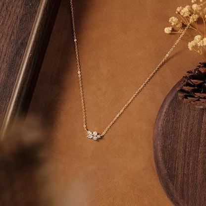 Pearl Necklaces for Women,Dainty Gold Pendant Necklaces Waterproof Jewelry | 14K Gold Plated Pearl Necklaces,Dainty Elegant Wedding Necklace,Small Cute Adjustable Minimalist Necklace,Non Tarnish Jewelry - color: GOLD-14