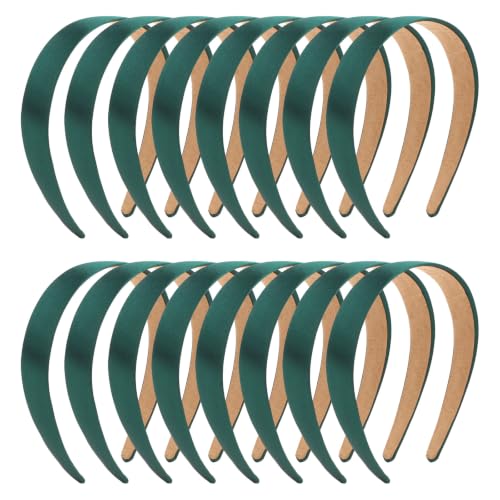 Wecoe Satin Headbands, 16 Pcs 1 Inch Hair Bands for Women & Girls(Set G) | Great for daily wear, festive looks & DIY crafts - color: Set G