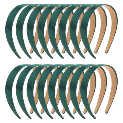 Wecoe Satin Headbands, 16 Pcs 1 Inch Hair Bands for Women & Girls(Set G) | Great for daily wear, festive looks & DIY crafts - color: Set G