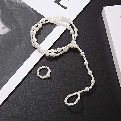 Pearl Barefoot Sandal Foot Jewelry Anklet Bracelet Ankle Chain, 1 Pieces