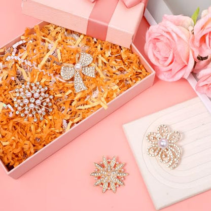 4pcs Brooches and Pins for Women, Flower Brooch, Crystal Pearl Brooch, for Women Fashion Accessories - style: rhinestones