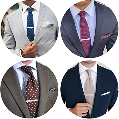HAWSON 2 Inch Tie Bar Clips for Men Set of 3 Pcs Silver Necktie Accessories Perfect Wedding Business Gift