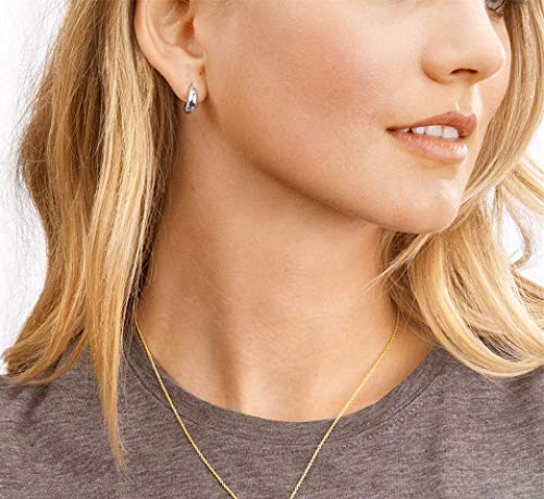 14K Gold Small Hoop Earrings Silver Post Open Hoops Earrings for Women | Hypoallergenic - color: A-Silver