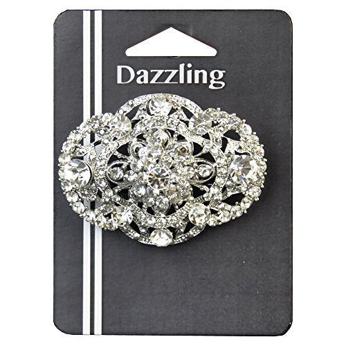 Belagio Enterprises 2 1/2-Inch Rhinestone Brooch | BW-171-182 - size: 2-1/2-Inch, style: BW-134