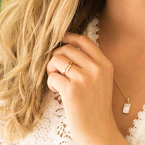 HONEYCAT Hammered Marigold Wrap Around Ring in Gold, Rose Gold, or Silver | Minimalist, Delicate Jewelry - color: Silver