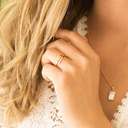 HONEYCAT Hammered Marigold Wrap Around Ring in Gold, Rose Gold, or Silver | Minimalist, Delicate Jewelry - color: Silver