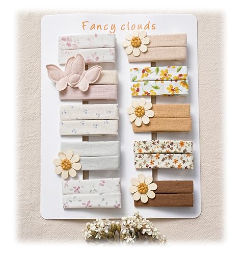 Fancy Clouds flower butterfly Hair Clips for Girls, 20Pcs Fully Lined Alligator Clips for Fine Hair, Handmade Hair Accessories and Barrettes for Baby Toddler Kid School Girls - color: all season2, size: 1 Count (Pack of 20)