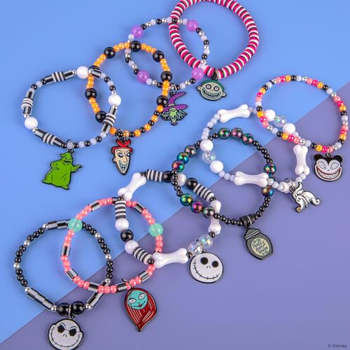 Fashion Angels Disney The Nightmare Before Christmas Jewelry Kit | Includes 800+ Beads, Trendy DIY Sweet & Scary Jewelry Set for Tweens & Teens - size: Tim Burton - The Nightmare Before Christmas