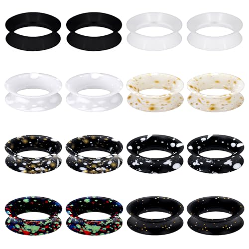 Jenxnjsjo 14g to 7/8in Ear Gauges Plugs Tunnels Taper Earrings Stretching Expander Kit Set for Women Men - color: 043: Silicone Double Flare Ⅲ, size: 3/4in (18mm)