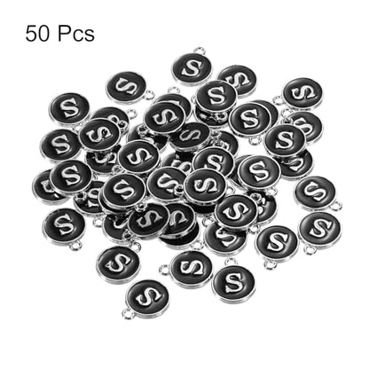 MECCANIXITY Alphabet Enamel Letter Charm Jewelry Charm Pendant for Jewelry Making, Bracelet, Craft - style: S