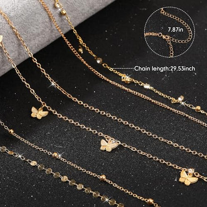Hicarer 3 Pieces Crystal Belly Ring with Chain Rhinestone Waist Body Chain Bikini Belly Jewelry Beach Accessories Jewelry for Women Adults - color: Gold, style: Vibrant Style