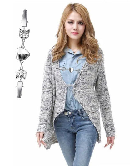 3 Styles Vintage Shirts Dresses Shawl Clips for Women Girls Retro Cardigan Collar Clips Brooch for Clothing - style: Style 2