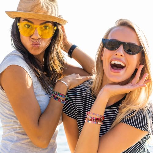 24 Pcs Boho Surfer Ankle Bracelets Adjustable Handmade Braided String Rope Friendship Bracelet Colorful Anklet Summer Rope Anklet Bracelets Waterproof Surfer Beach Bracelet Boho Jewelry for Women Men