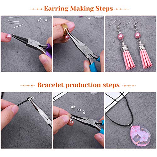 PAXCOO Jewelry Making Supplies Kit, Jewelry Making Kit with Jewelry Making Tools, Jewelry Wires and Jewelry Findings for Jewelry Making, Repair and Beading