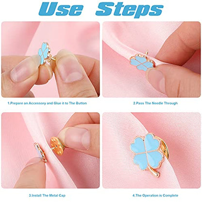 JANYUN 120 Pairs Butterfly Clutch Tie Tacks Safty Secure Pin Back | Gold Holder Clasp Lock Backings,Replacement with 8mm Length 4mm Width Blank Pin for Brooch Lapel Enamel Craft Making - color: Gold, size: 4mm