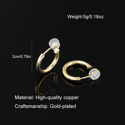 Gold Hoop Earrings for Women Clip On Earrings Dainty Gold Huggie Hoop Earrings for Women Small Trendy Jewelry Gift Non Tarnish - color: Style1-Gold