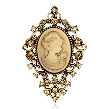 JJTZX Victorian Black Velvet Lace Choker Gothic Lady Cameo Necklace Gift for Her - style: Cameo brooch 3