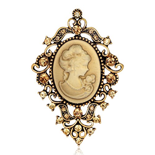 JJTZX Victorian Black Velvet Lace Choker Gothic Lady Cameo Necklace Gift for Her - style: Cameo brooch 3