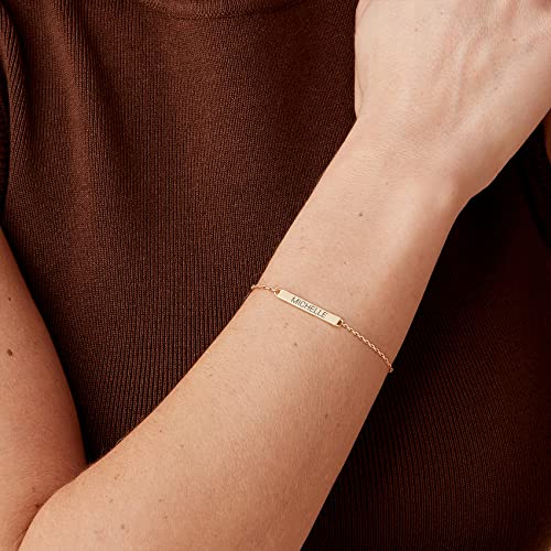 PAVOI 14K Gold Plated Lightweight Chain Bracelet | Bracelets for Women - style: Cable Chain
