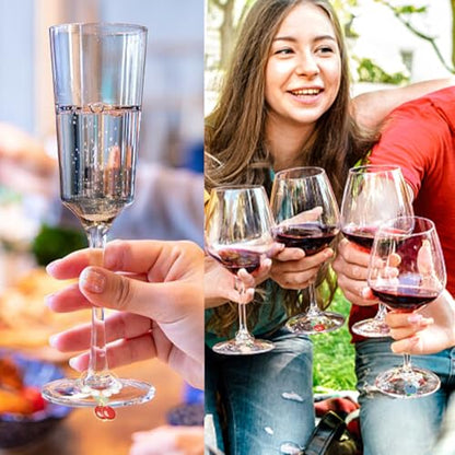 SUNNYCLUE 14 Sets Wine Glass Charms - Thanksgiving, Christmas Party Favor - style: 14 Sets Golden Tone Fruit Drink Identifiers & Upgraded Gift Box