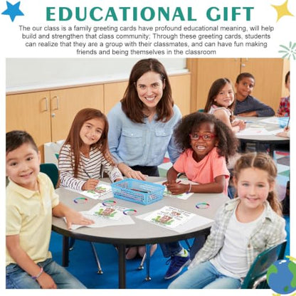 Tondiamo 24 Sets 2nd Grade Back to School Gifts Friendship Bracelet Making Kit for Students Include Our Class is a Family Greeting Cards Beads Strings Bags DIY Kit for First Day of School Classroom - style: 2nd Grade