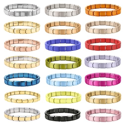 papasgix Italian Charm Bracelets, 9mm Italian Charm Bracelet Links | 9mm Stainless Steel Italian Charms, Detachable Personalized - color: Matte Purple