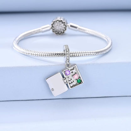 925 Sterling Silver Charms for Bracelets and Necklaces Beads Jewelry Charms for Women - color: Openable Passport Charm