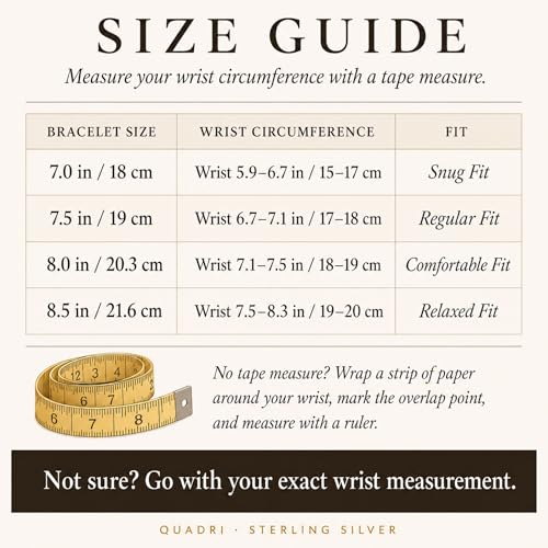 QUADRI 925 Sterling Silver Bracelet for Men - Cuban Link Bracelet for Men | Chain Bracelet for Men - Esclava de Plata 925 para Hombre - 7.5" to 8.5" - size: Length 8.5 Inches (large), style: 10mm