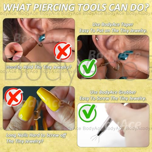 Long Internally Threaded Tragus Piercings 16G 18G 20G Medusa Lip Jewelry Surgical Steel Flat Back Earrings Cartilage Helix Studs Nose Rings Monroe Labret Stud - color: 20G(0.8mm);BL:8mm