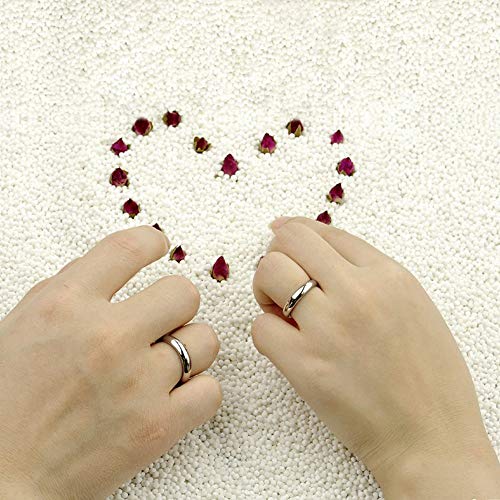 Dankadi Simple Fashion S925 Sterling Silver Ring Smooth Plain Dome Comfort Solid Silver Wedding Ring For Men & Women 3.5 mm 3-13# 24k Real Gold Plated Jewelry - color: Simple style silver