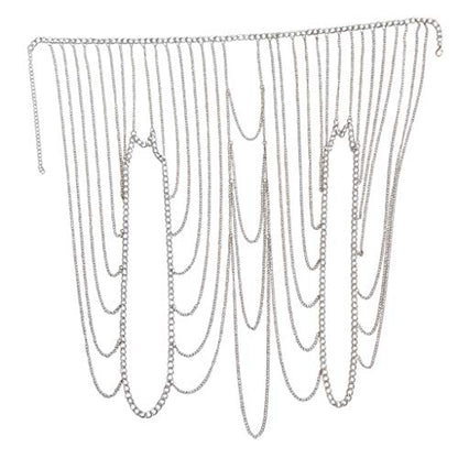 Women's Sexy Suit Body Chain - color: Silvery Color-Multilayer Shoulder Body Chain-5