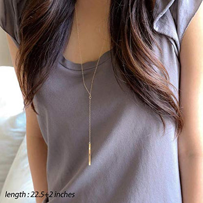 Turandoss Gold Layered Necklaces for Women - 14K Gold Plated Handmade Multilayer Bar Pearls Coin Disc Moon Butterfly Medallion Adjustable Dainty Layered Choker Necklaces for Women Jewelry - style: "3PCS -14k-Gold-Plated Chain&Crescent&Bar