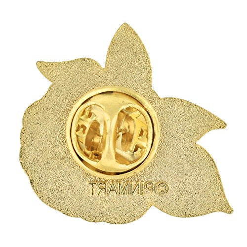 PinMart Flower Trendy Enamel Lapel Pin - color: Pink Peony, size: 5 Pack