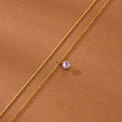 Gmai Layered Necklaces for Women Gold Plated 3/4/5 Piece Adjustable Stackable Necklace Set with Pearl Cross Coin Pendant Dainty Gold Silver Choker Chain Jewelry Gift for Her - style: Zircon 2PC