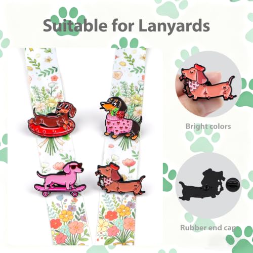 4/6/9/10/12/16/20PCS Cute Enamel Pins Bulk Set, Art Aesthetic Lapel Brooches, Humorous Quote Pins for Backpacks Jackets Hats Bags, Novelty Cool Badges for Women, Men, Teens, Kids - style: 10pcs Dachshund