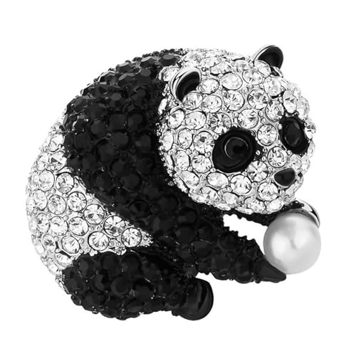 HETICA Animal Brooch for Women, Funny and Cute Flower Brooch Safety Pins Clothing Backpack Hat Decoration Enamel Pins Fashion Women Brooches and Pins Jewelry - style: Panda