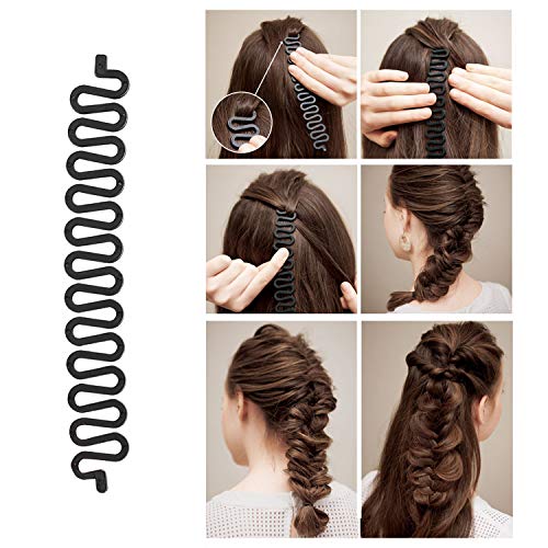 27Pcs Hair Styling Set, Hair Design Styling Tools, DIY Hair Accessories Hair Modelling Tool Kit Magic Fast Spiral Hair Braid Braiding Tool for Women and Girls