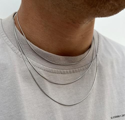 925 Sterling Silver Italian Snake Chain Necklace - Secure Lobster Clasp, Perfect for Layering - Durable Necklace & Bracelet Chains for Everyday & Special Occasions - size: 9, style: 1.2
