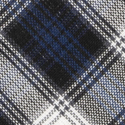 tiemart Crossover Tie - color: Navy Blue Plaid